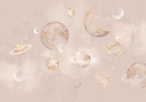 Wallpaper Pastel Planets | Pink