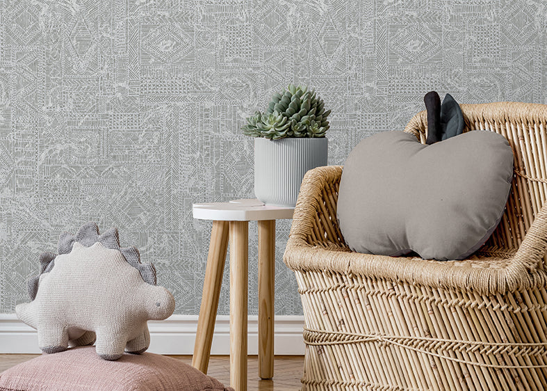 Wallpaper Ethnic nights | Blue | Sample