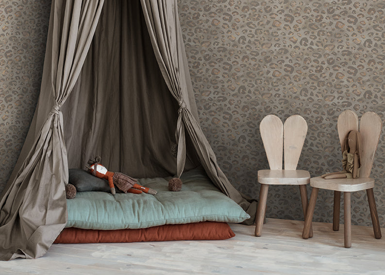 Wallpaper Wild leopard | Taupe