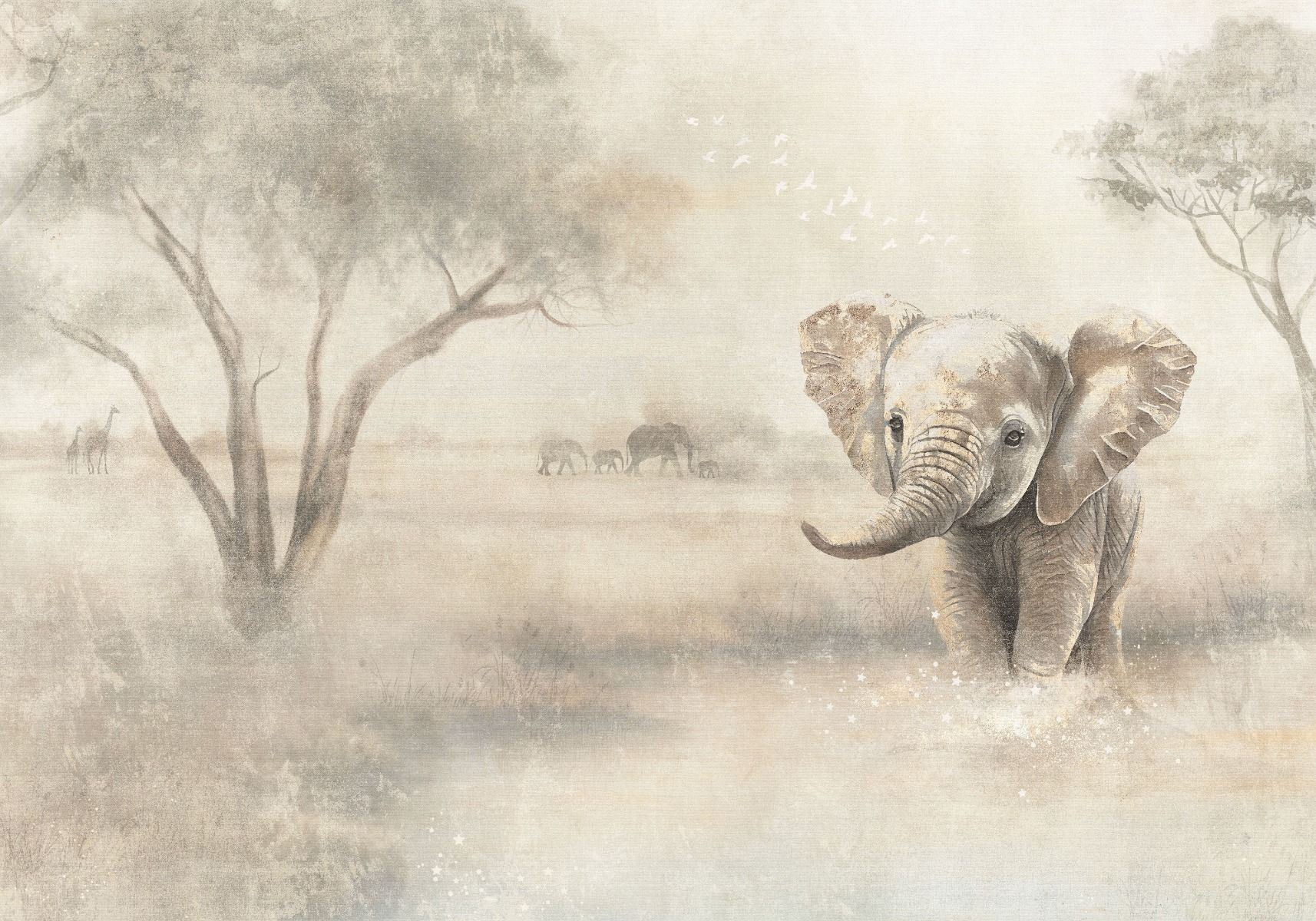 Elephant Wallpaper | Circle of Life Collection