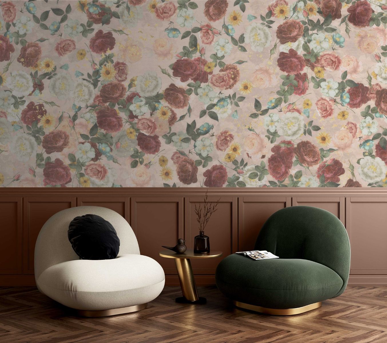 Wallpaper English Garden | Pink