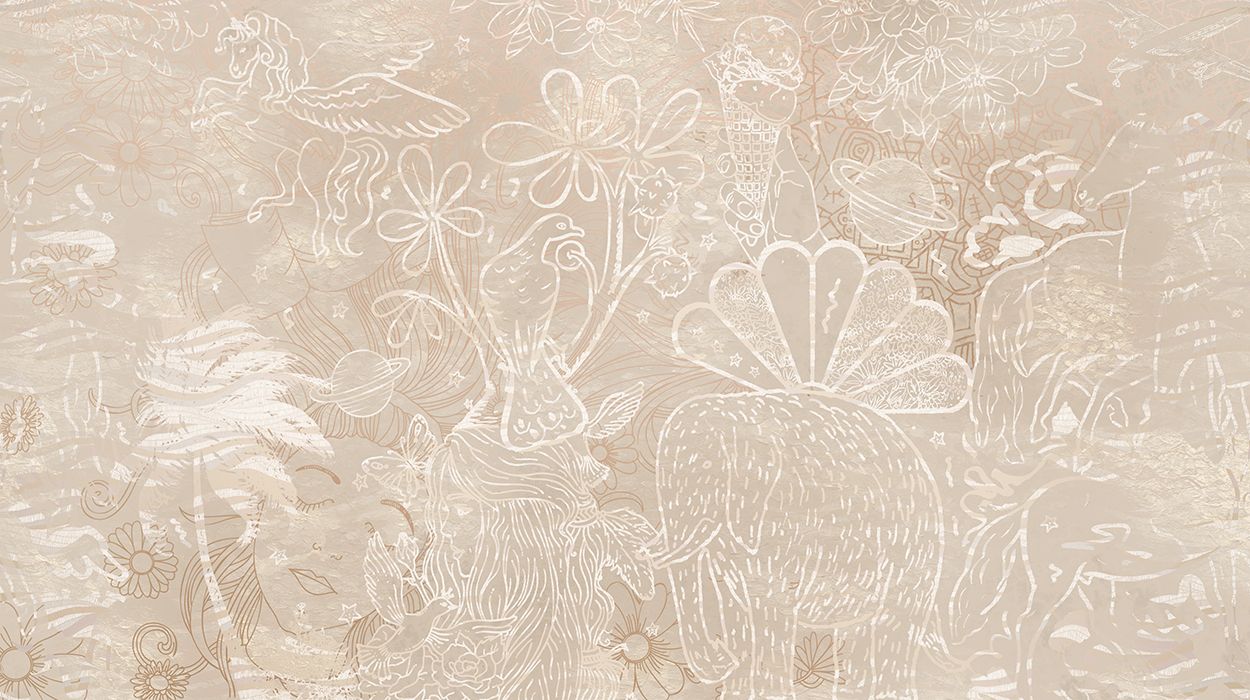 Wallpaper Happy Days | Beige