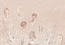 Wallpaper Swimming Mermaids | Pink