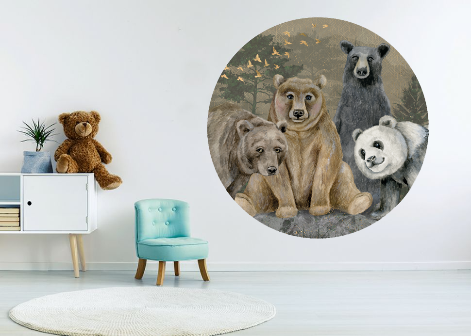 Wallpaper Circle Bears | Sample