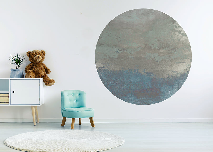 Wallpaper circle Abstract gold | Blue | Sample