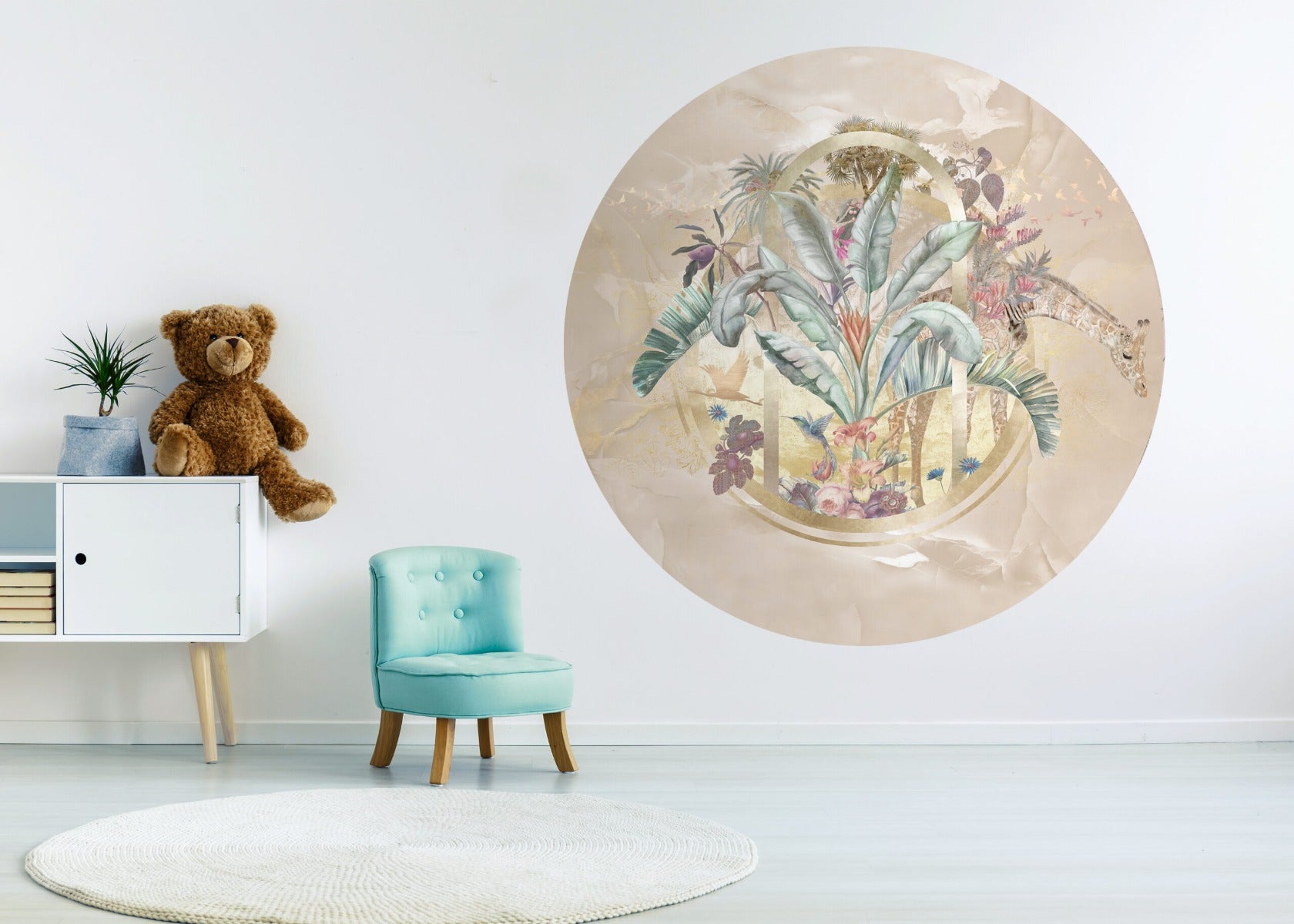 Wallpaper circle Lola | Beige | Sample
