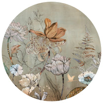 Wallpaper circle Floral Garden | Green | Sample