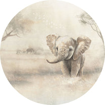 Wallpaper Circle Elephant | Circle of Life Collection | ⌀ 145 cm