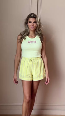 Short Yessie | Yellow stripe | Harper & Yve
