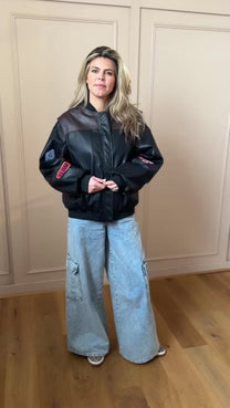 Jacket Pleuni | Black/chocolate | Harper & Yve