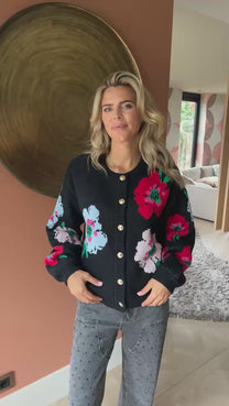 Cardigan Jazz | Multi flower | Harper & Yve
