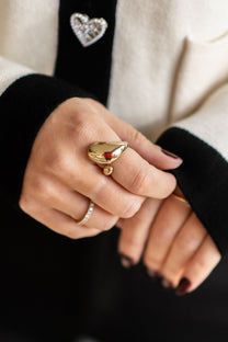 Ring bubble | Goud | Studio Poespas