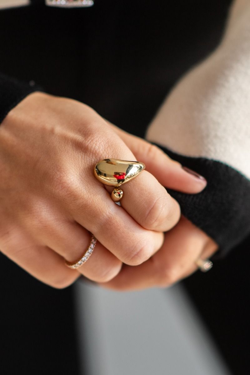 Ring bubble | Goud | Studio Poespas