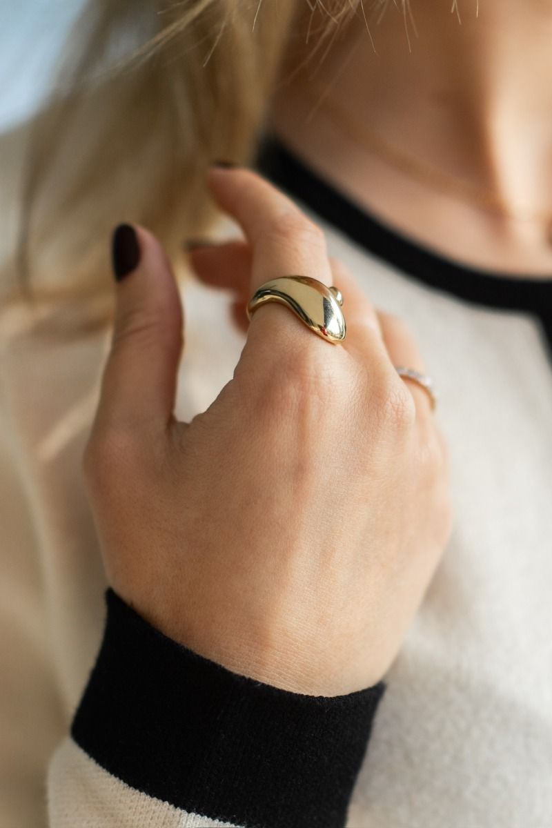 Ring bubble | Goud | Studio Poespas