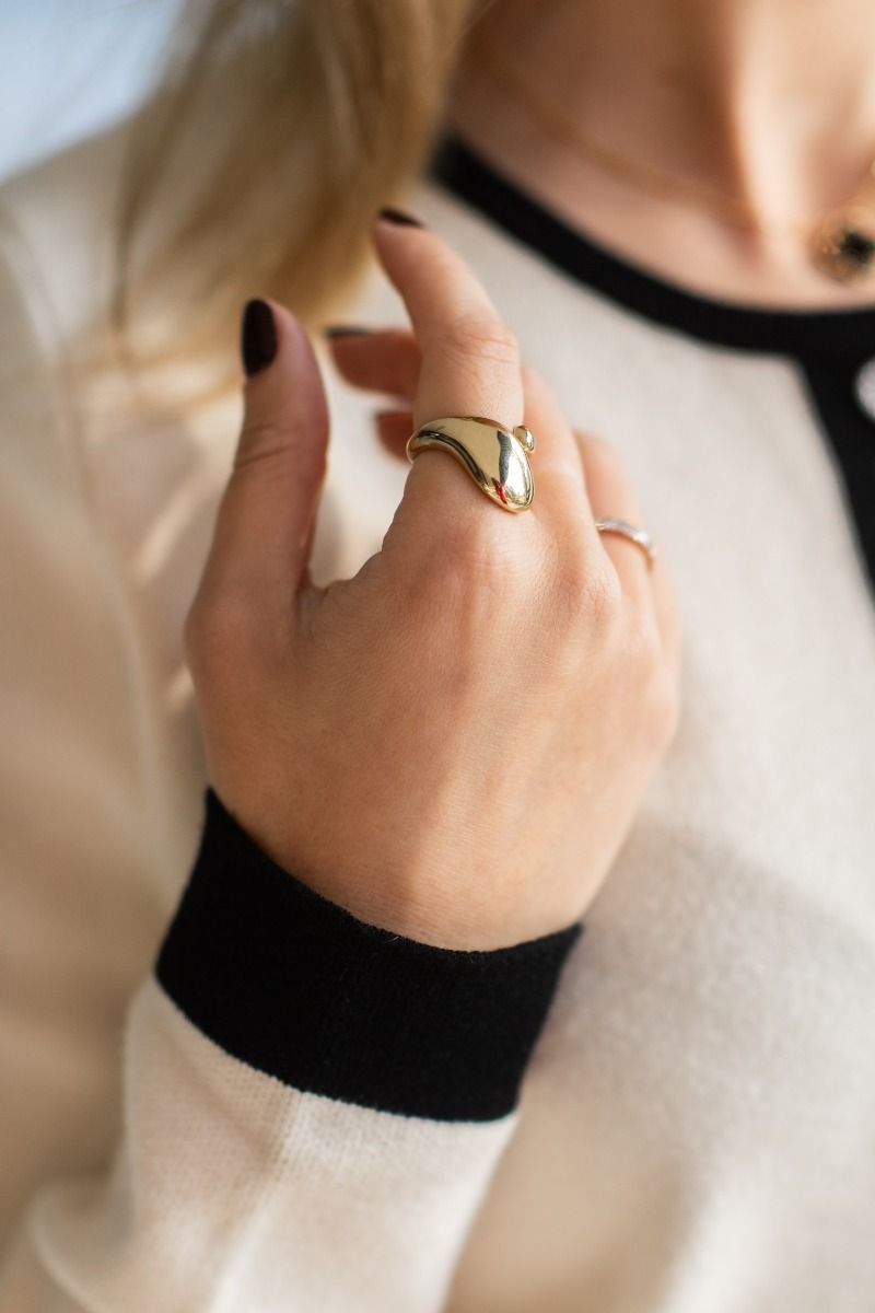 Ring bubble | Goud | Studio Poespas