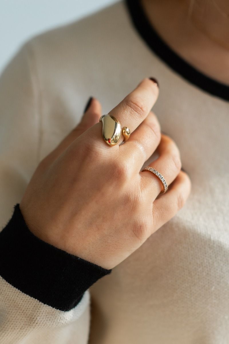 Ring bubble | Goud | Studio Poespas