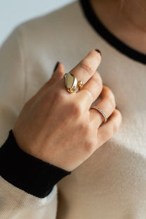 Ring bubble | Goud | Studio Poespas