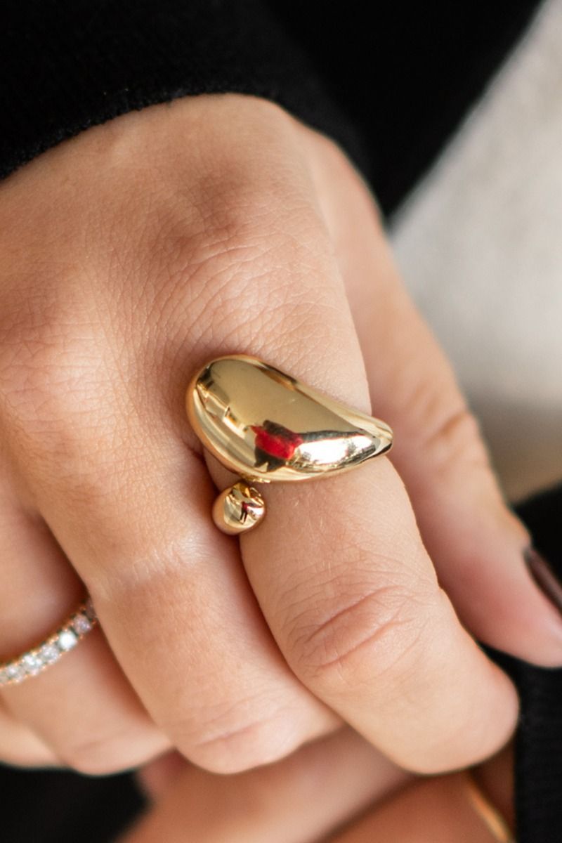 Ring bubble | Goud | Studio Poespas