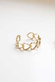 Ring hearts | Goud
