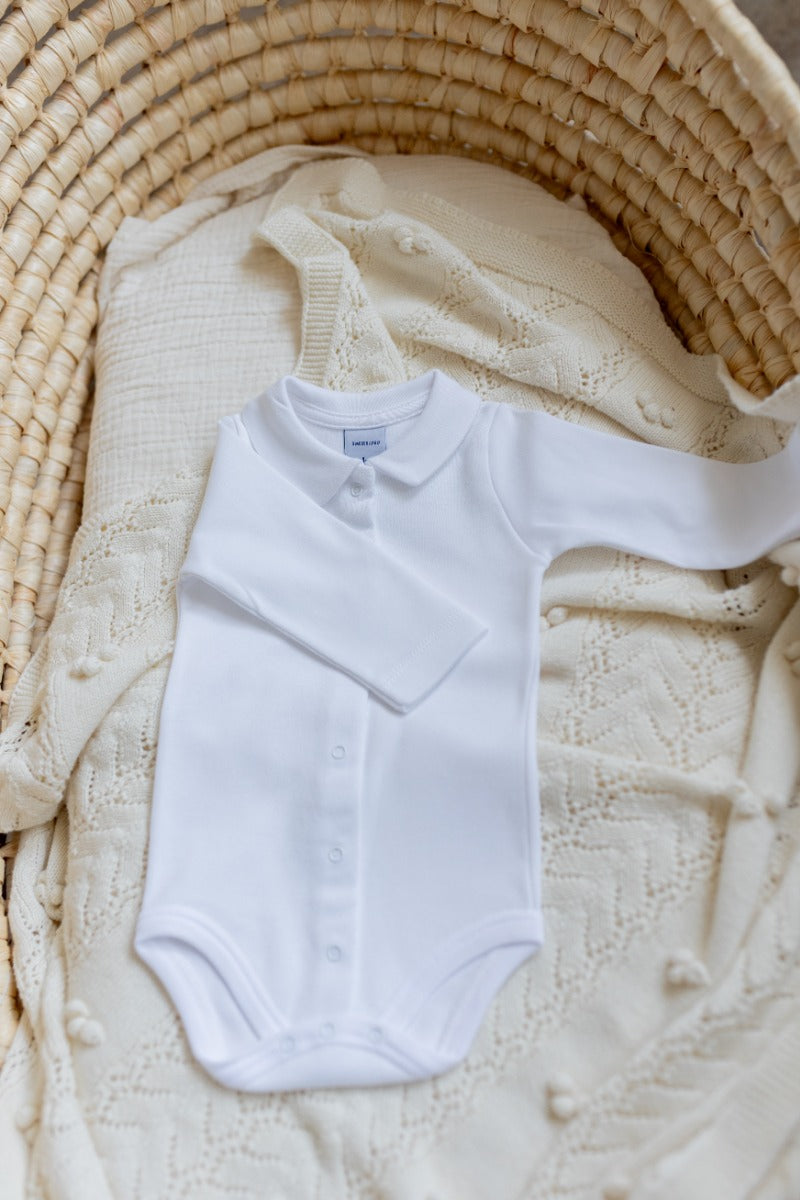 Romper Joes | White collar | Long sleeves | Babidu