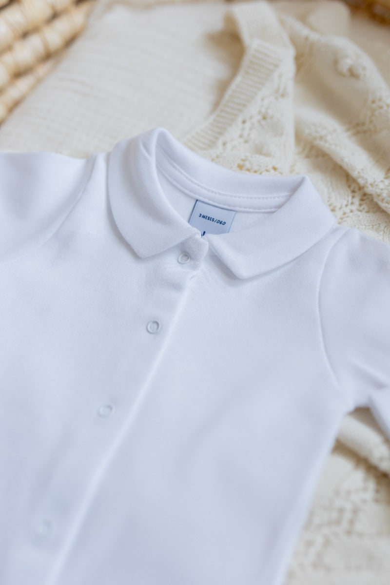 Romper Joes | White collar | Long sleeves | Babidu