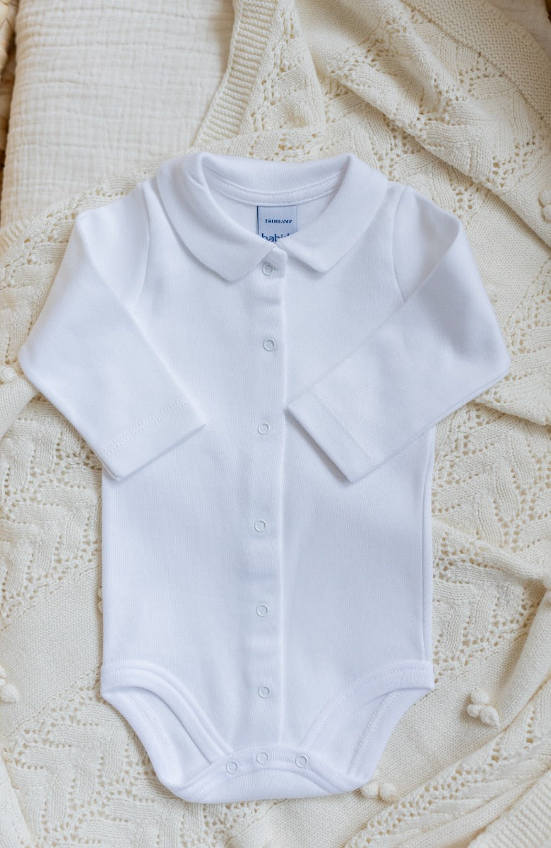 Romper Joes | White collar | Long sleeves | Babidu