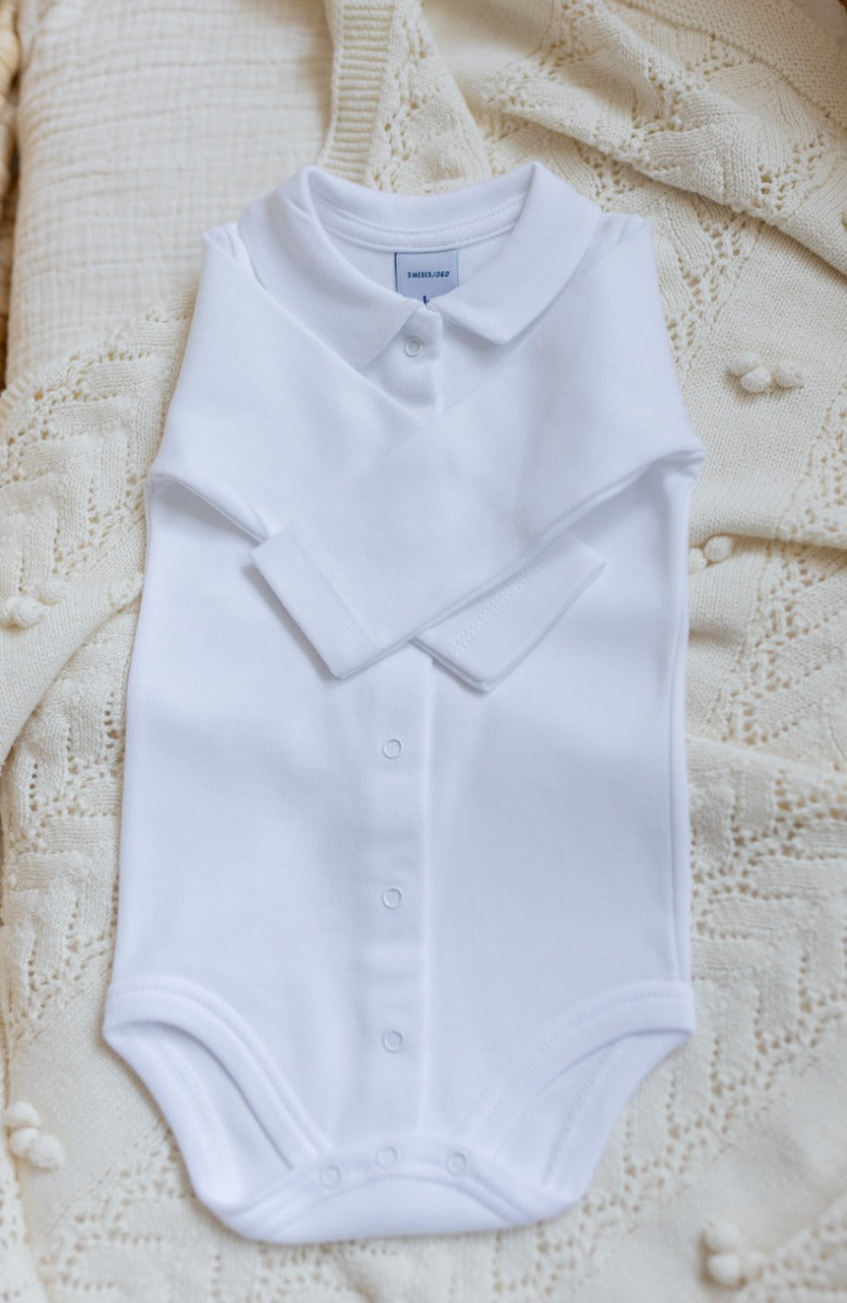 Romper Joes | White collar | Long sleeves | Babidu