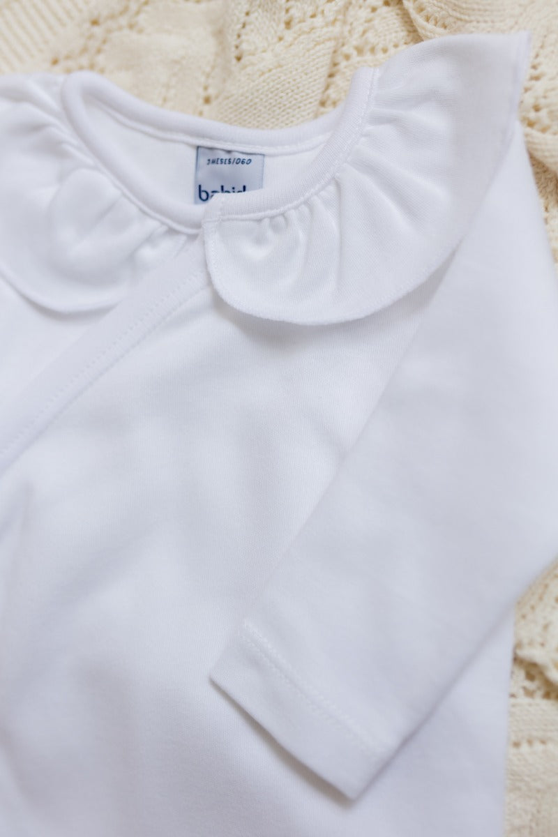 Body Loet | Flounce collar white | Long sleeves | Babidu