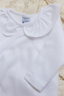 Body Loet | Flounce collar white | Long sleeves | Babidu