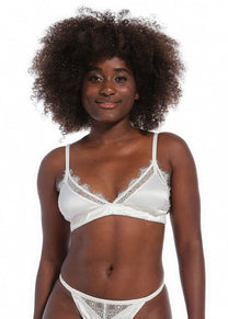 Satin lace bralette | Ivory | Magic Body Fashion