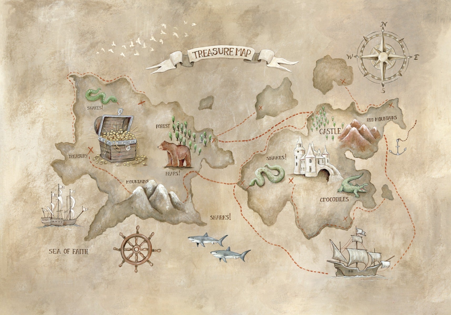 Wallpaper Treasure Map
