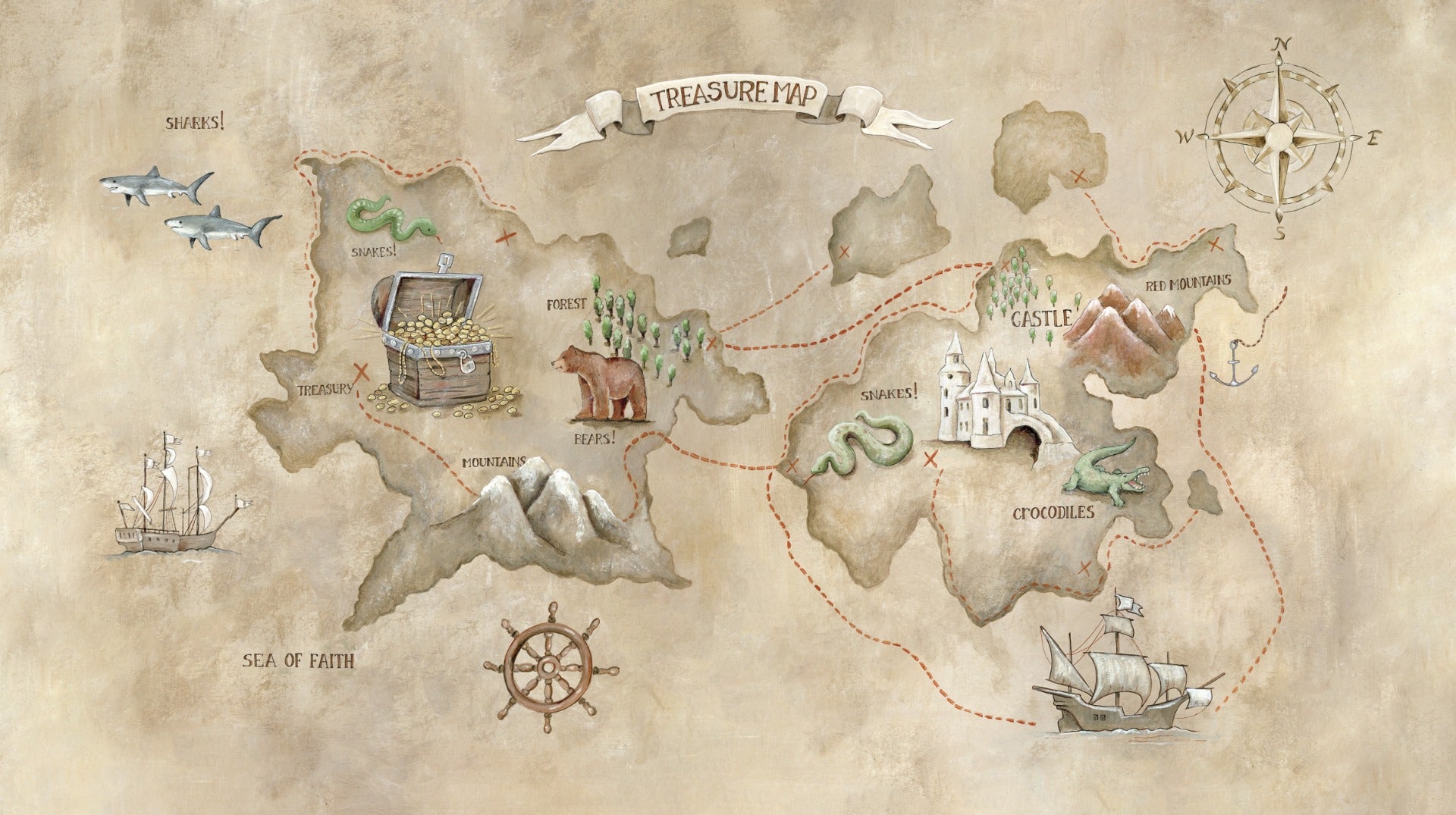 Wallpaper Treasure Map