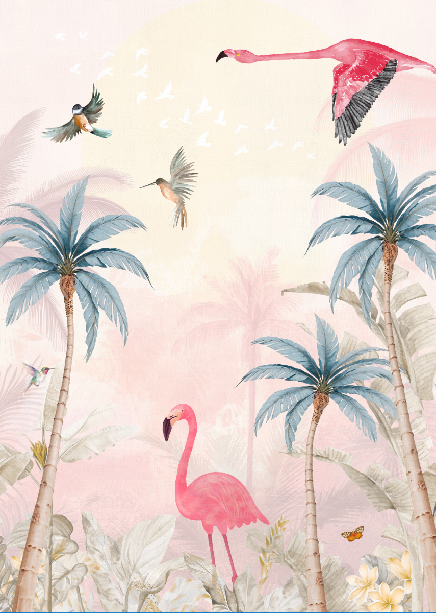 Wallpaper Pink Flamingo