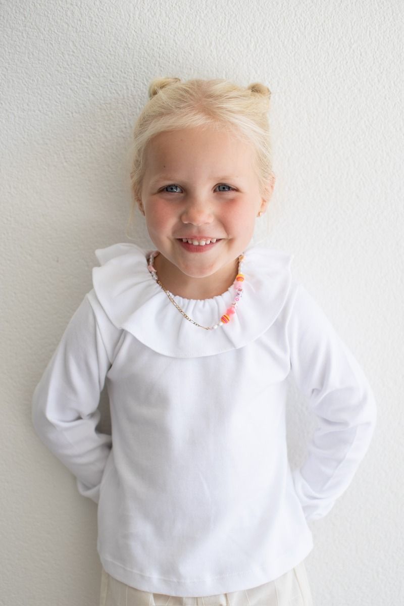 Shirt Lizzy | Volant wit | Babidu