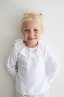 Shirt Lizzy | Volant wit | Babidu