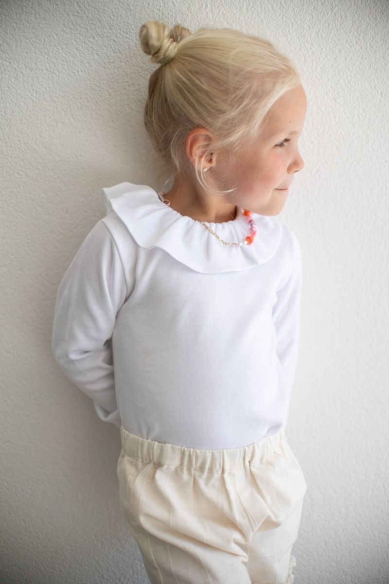 Shirt Lizzy | Volant wit | Babidu