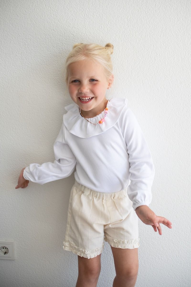 Shirt Lizzy | Volant wit | Babidu