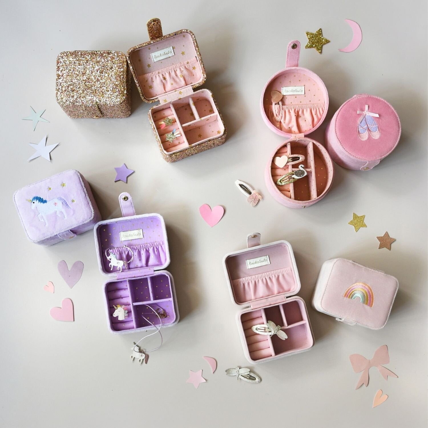 Sieradendoosje glitter gold | Rockahula