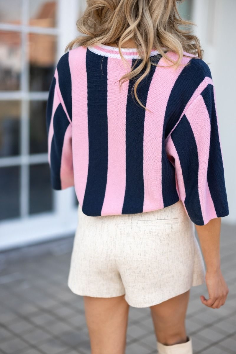 Soccer Tee | Pink vs. Navy | Studio Poespas