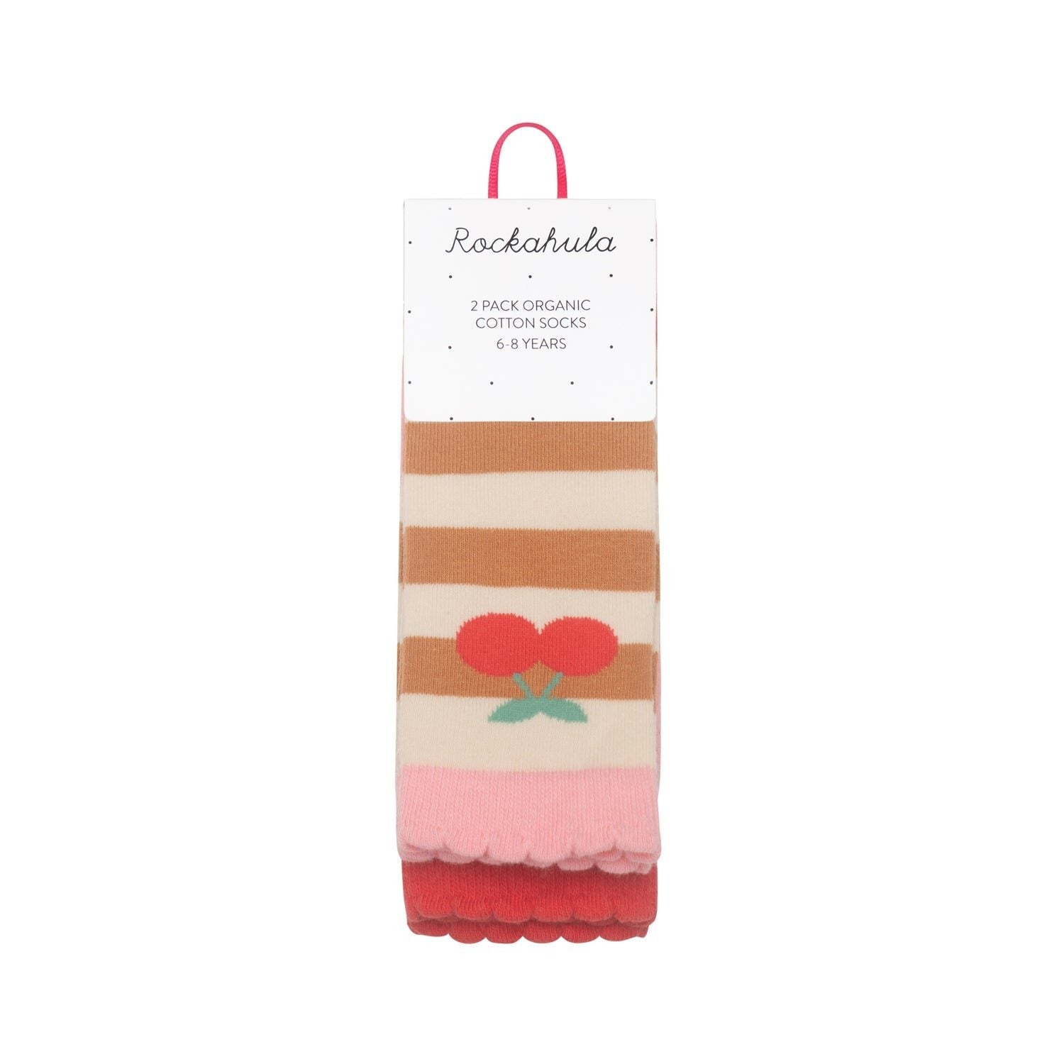 Socks stripy cherry | 2-pack | Rockahula