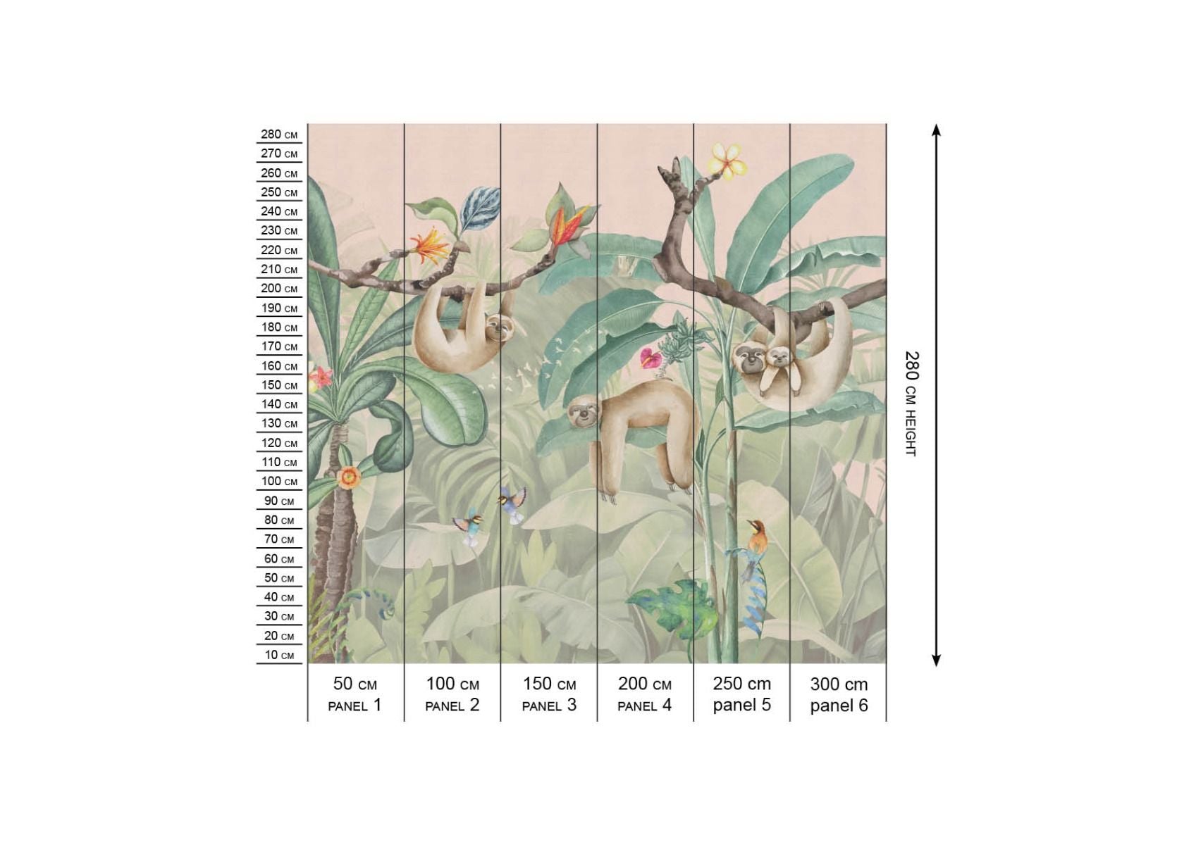 Wallpaper Lazy Sloth | Jungle Collection