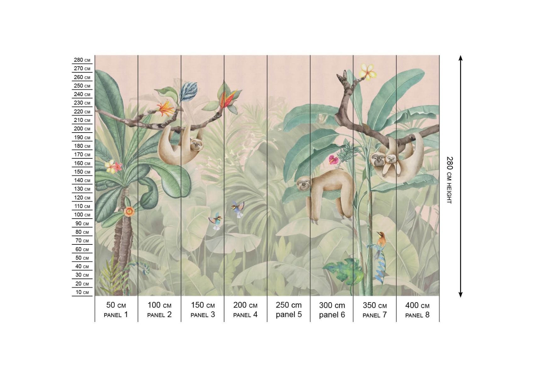 Wallpaper Lazy Sloth | Jungle Collection