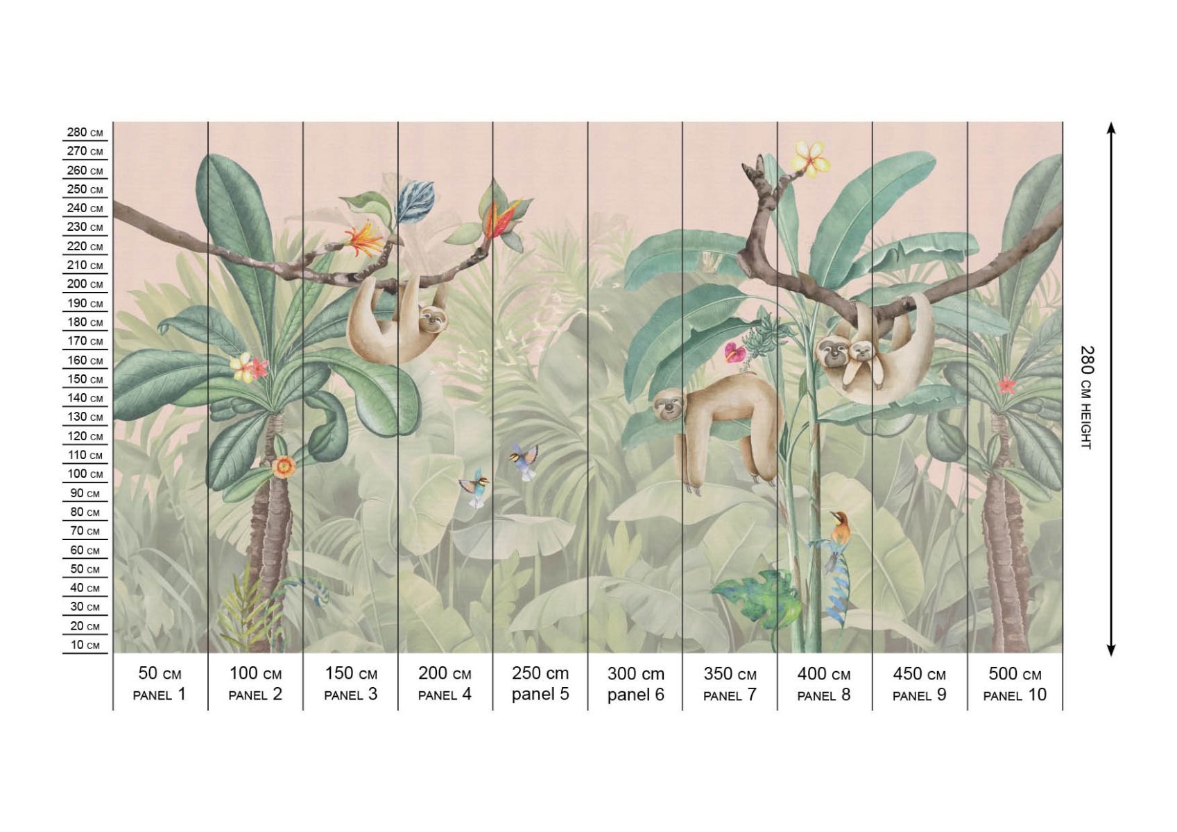 Wallpaper Lazy Sloth | Jungle Collection