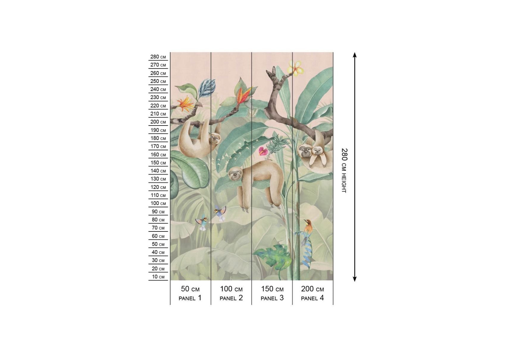 Wallpaper Lazy Sloth | Jungle Collection