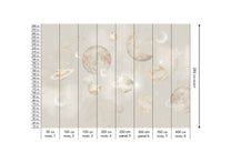 Wallpaper Pastel Planets | Beige