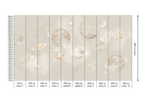 Wallpaper Pastel Planets | Beige