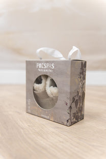 Teddy pantoffels | Vegan leather & klittenband