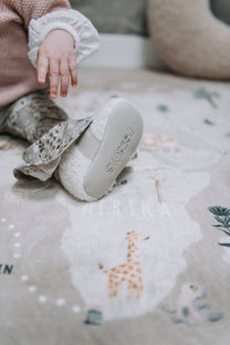 Teddy pantoffels | Vegan leather & klittenband