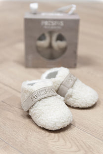 Teddy pantoffels | Vegan leather & klittenband