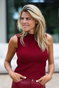 Top Madame Colette | Burgundy | Studio Poespas